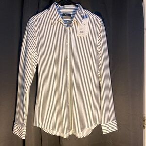 Sylvian Shirt in Striped Structured Knit Medium NWT